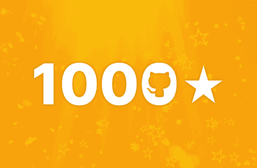We're celebrating 1000 stars on GitHub!